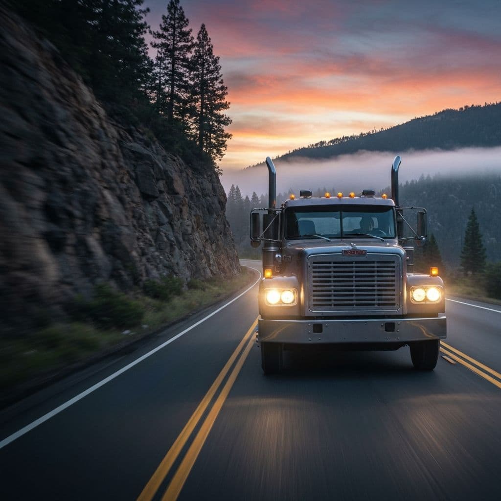 Semi truck on highway
